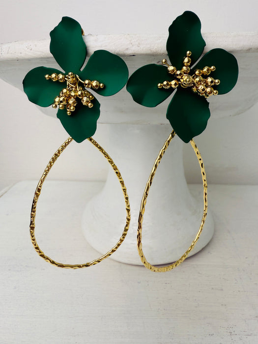 Fiora Earrings - Green