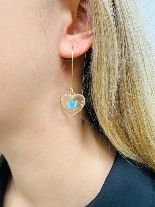 Amoret Earrings - Turquoise Flower