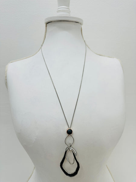 display view of necklace on stand
