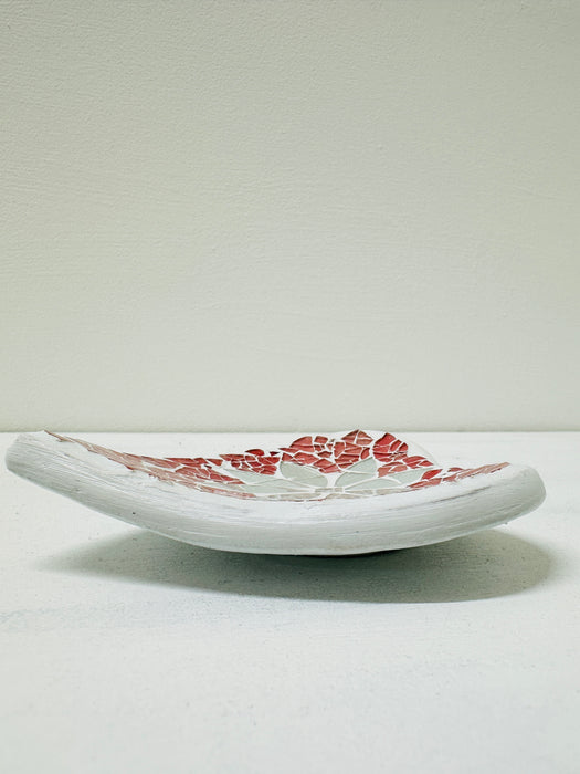 side view of mosaic heart bowl