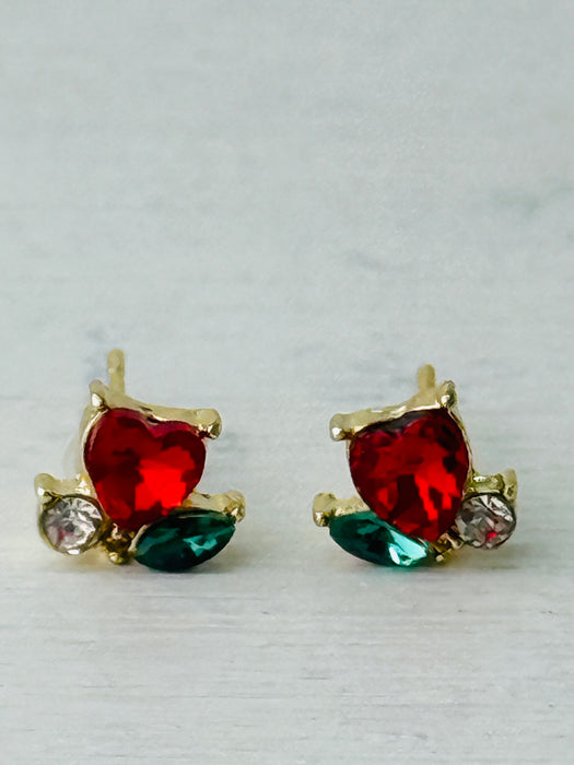 Little Red Heart Earrings