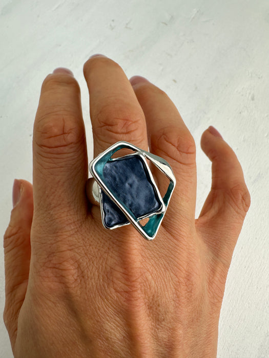 Gina Ring - Blue ~ ALL JEWELLERY 3 FOR 2