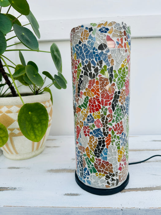 Mosaic Cylinder Lamp Small - Multi