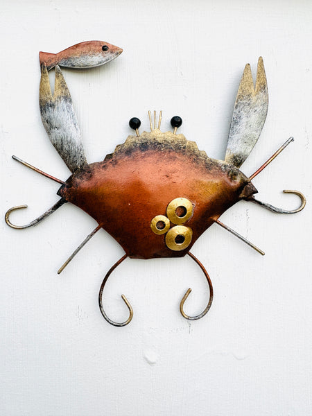 front view of crab copper
