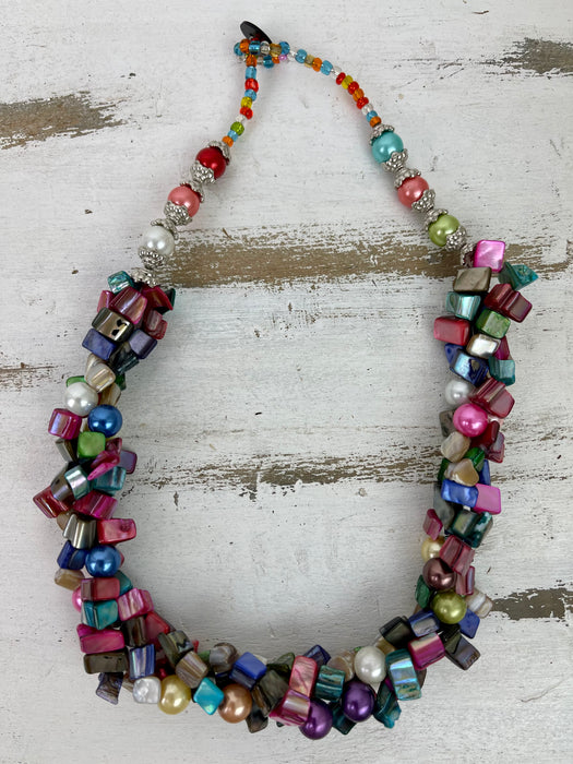 Abalone Necklace - Multi ~ ALL JEWELLERY 3 FOR 2
