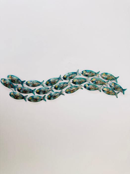 Flat Mottled Fish Shoal -Aqua