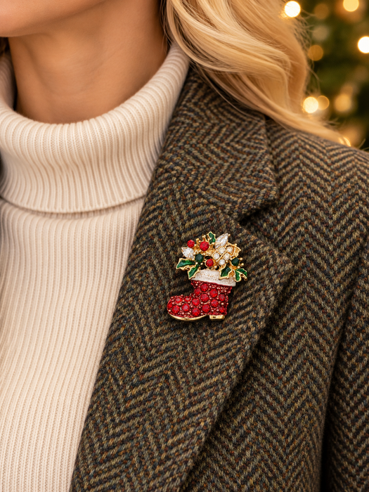 Christmas Stocking Brooch
