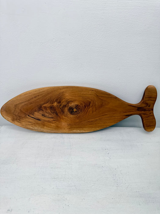 Teak Wood Fish Serving Board