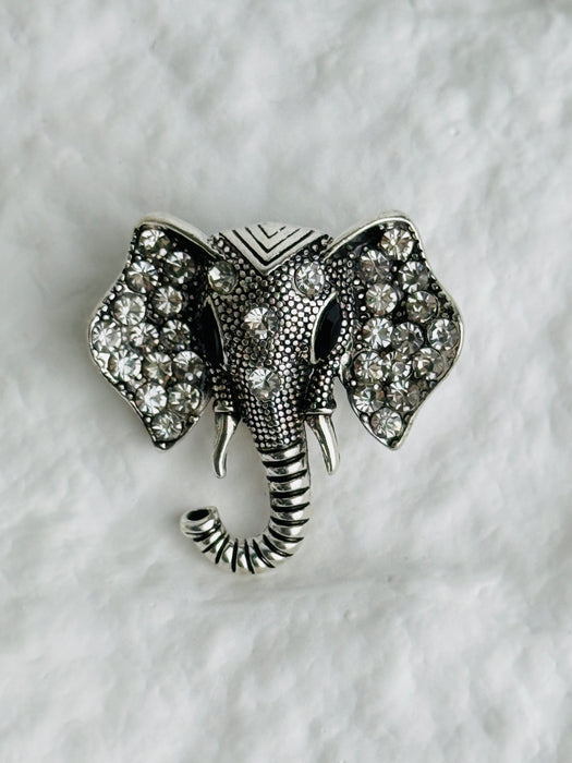 Elephant Head Brooch