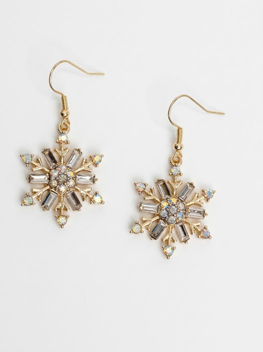 Gold Snowflake Earrings