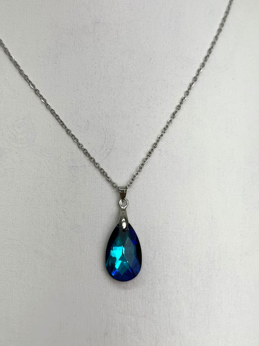 Teardrop Necklace - Ocean Blue