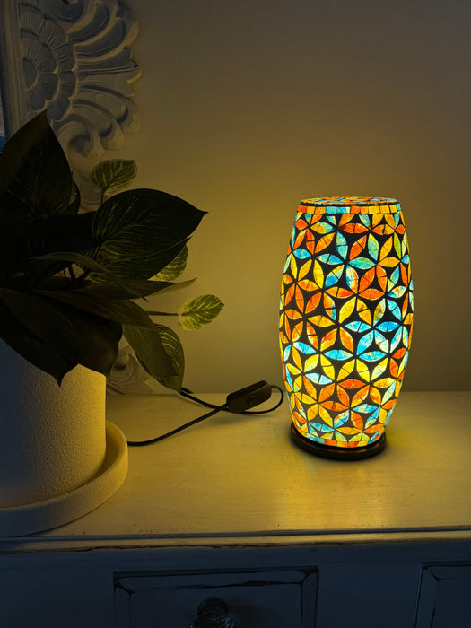Mosaic Flower Lamp - Multicolour