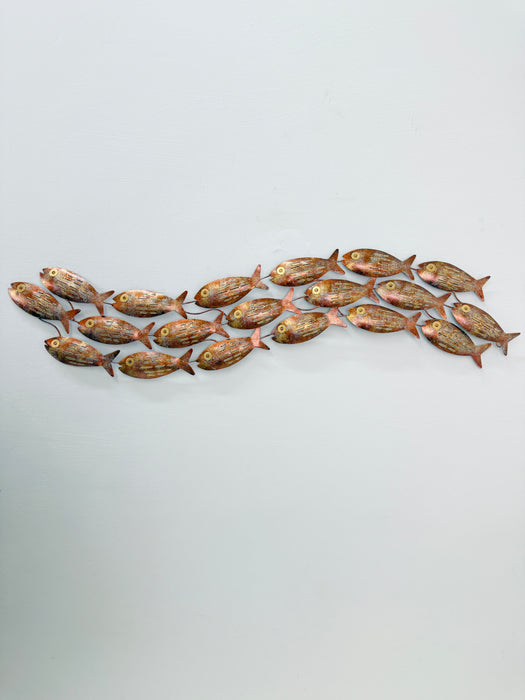 Flat Mottled Fish Shoal - Copper