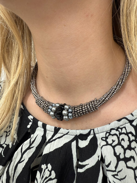 Zara Choker - Metallic Silver~ ALL JEWELLERY 3 FOR 2