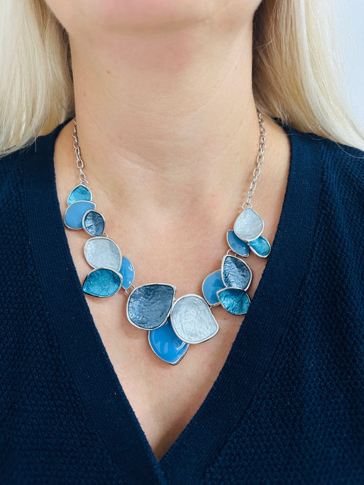 Dolley Necklace - Blue ~ ALL JEWELLERY 3 FOR 2
