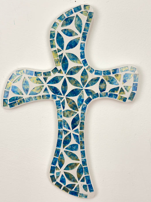 Mosaic Cross- Blue