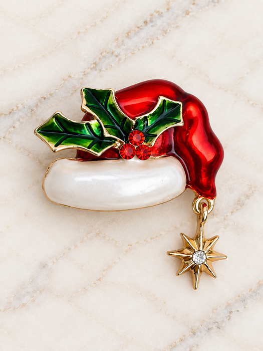 Santa Hat Brooch
