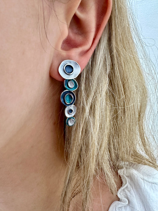 Domna Earrings - Blue ~ ALL JEWELLERY 3 FOR 2