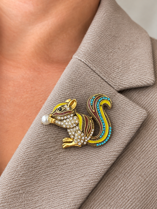 Squirrel Brooch