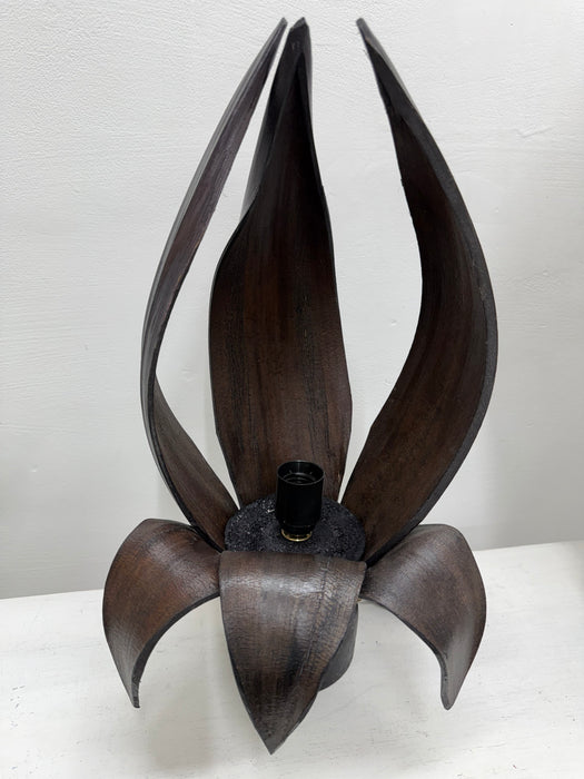 Large Coco Palm Spire Lamp - Dark Brown