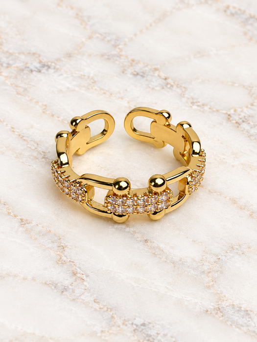 Chain Link Ring - Gold