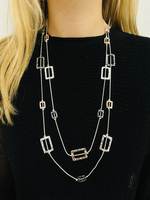 Iliana Necklace - Rose Gold & Grey ~ ALL JEWELLERY 3 FOR 2