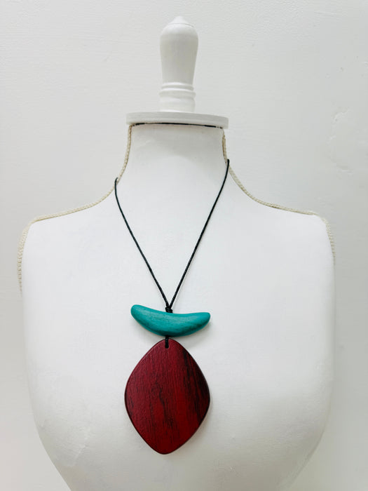 Beta Necklace - Red  ~ ALL JEWELLERY 3 FOR 2