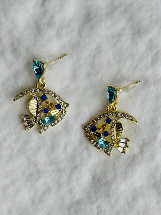 Crystal Fish Earrings