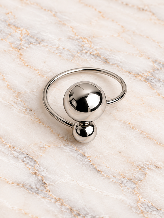 Silver Ball Ring