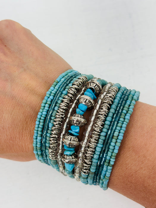 Tribal Cuff - Turquoise