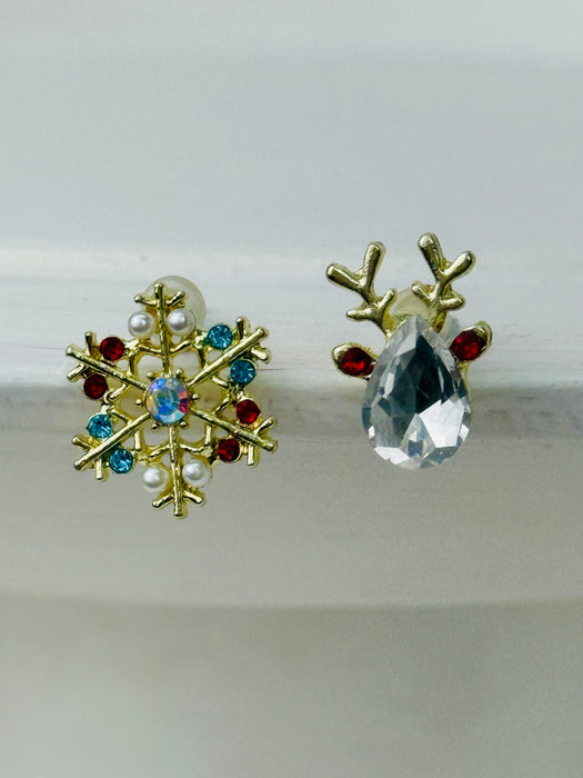 Snowflake & Reindeer Earrings