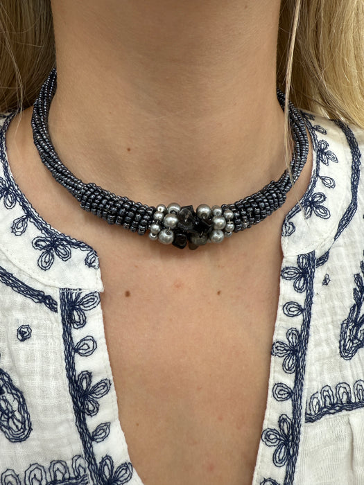 Zara Choker - Gunmetal~ ALL JEWELLERY 3 FOR 2