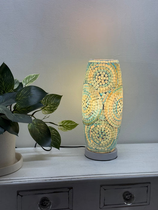 Mosaic Spiral Lamp - Turquoise