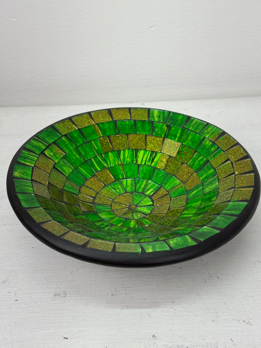 Small Mosaic Bowl - Moss Green