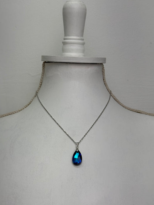 Teardrop Necklace - Ocean Blue