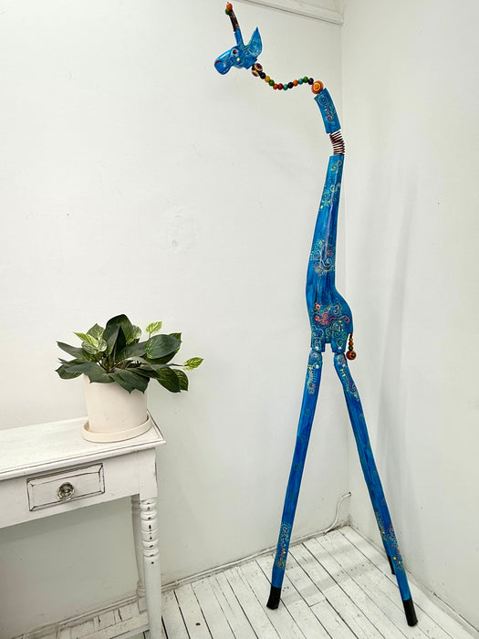 Verrückte Giraffe - Groß - Blau Mix