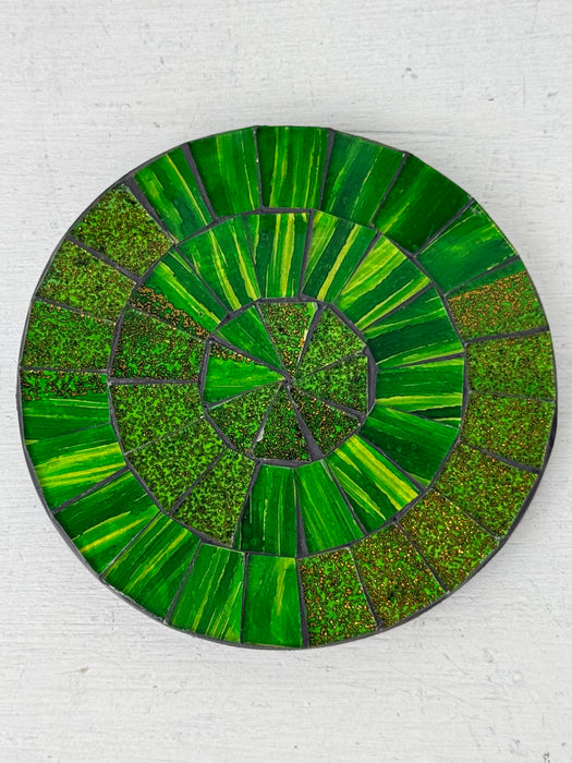 Single Mosaic Coaster - Moss Green