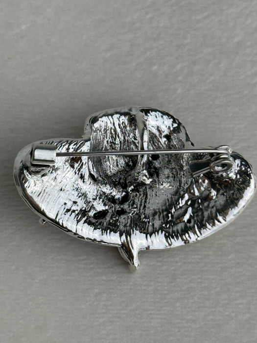 Crystal Hat Brooch