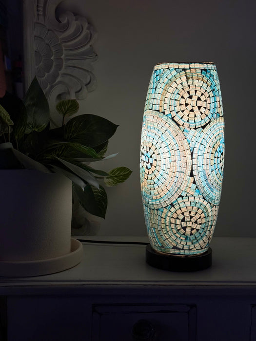 Mosaic Spiral Lamp - Turquoise