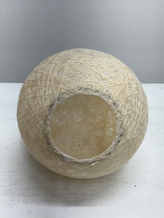 Coco Palm Leaf Bloom Lamp - White Wash