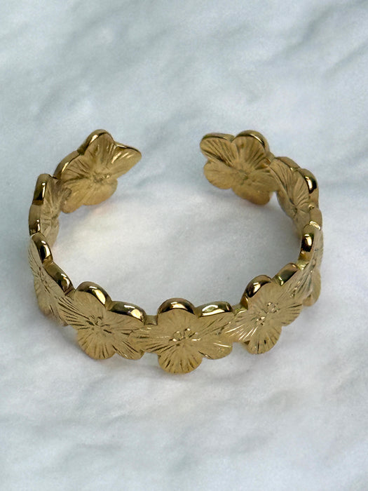 Rue Flower Ring - Gold