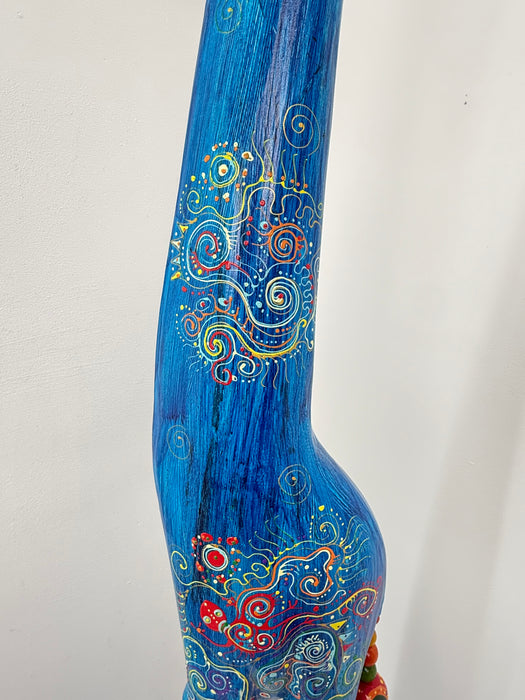 Verrückte Giraffe - Groß - Blau Mix