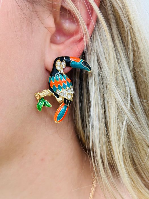 Toucan Earrings ~ ALL JEWELLERY 3 FOR 2