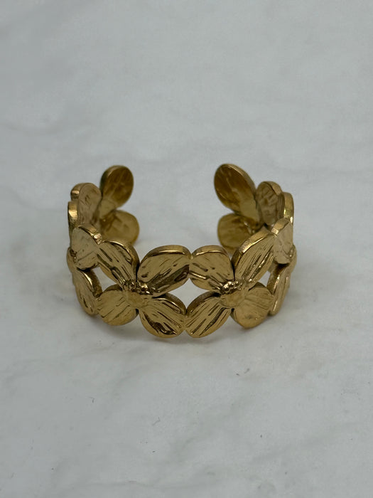 Rue Flower Ring - Gold
