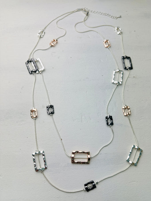 Iliana Necklace - Rose Gold & Grey ~ ALL JEWELLERY 3 FOR 2