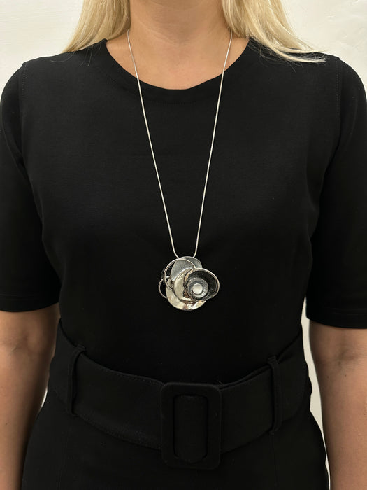 Attina Necklace - Grey& White ~ ALL JEWELLERY 3 FOR 2