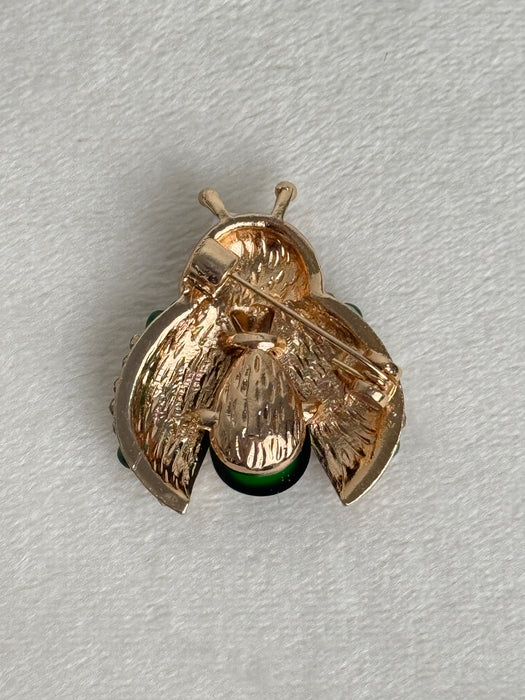 Crystal Ladybug Brooch