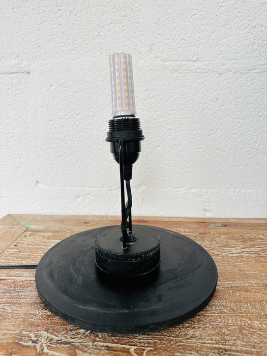 base and bulb view of mosaic cylinder lamps