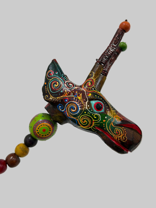 Girafe folle - Grande - Mélange marron