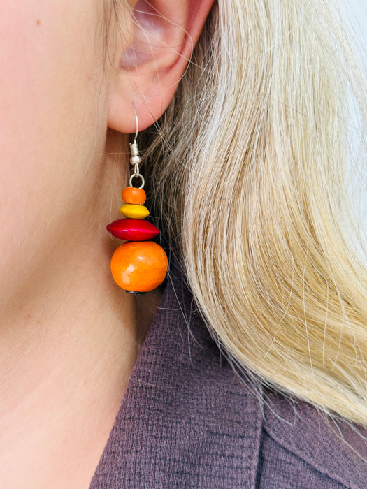 Carnival Earrings - Orange
